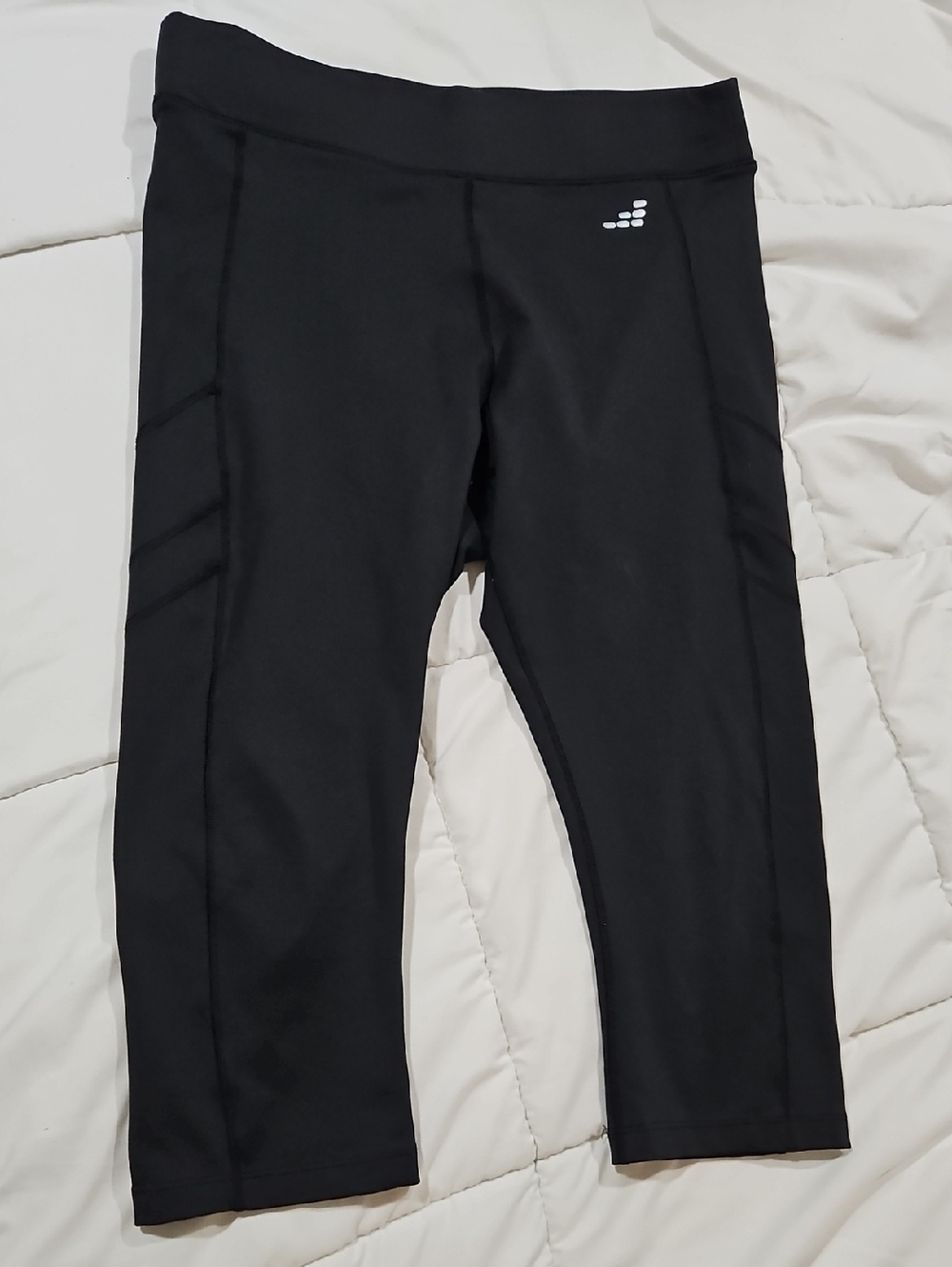 bcg Black Cropped Active Leggings Size Medium